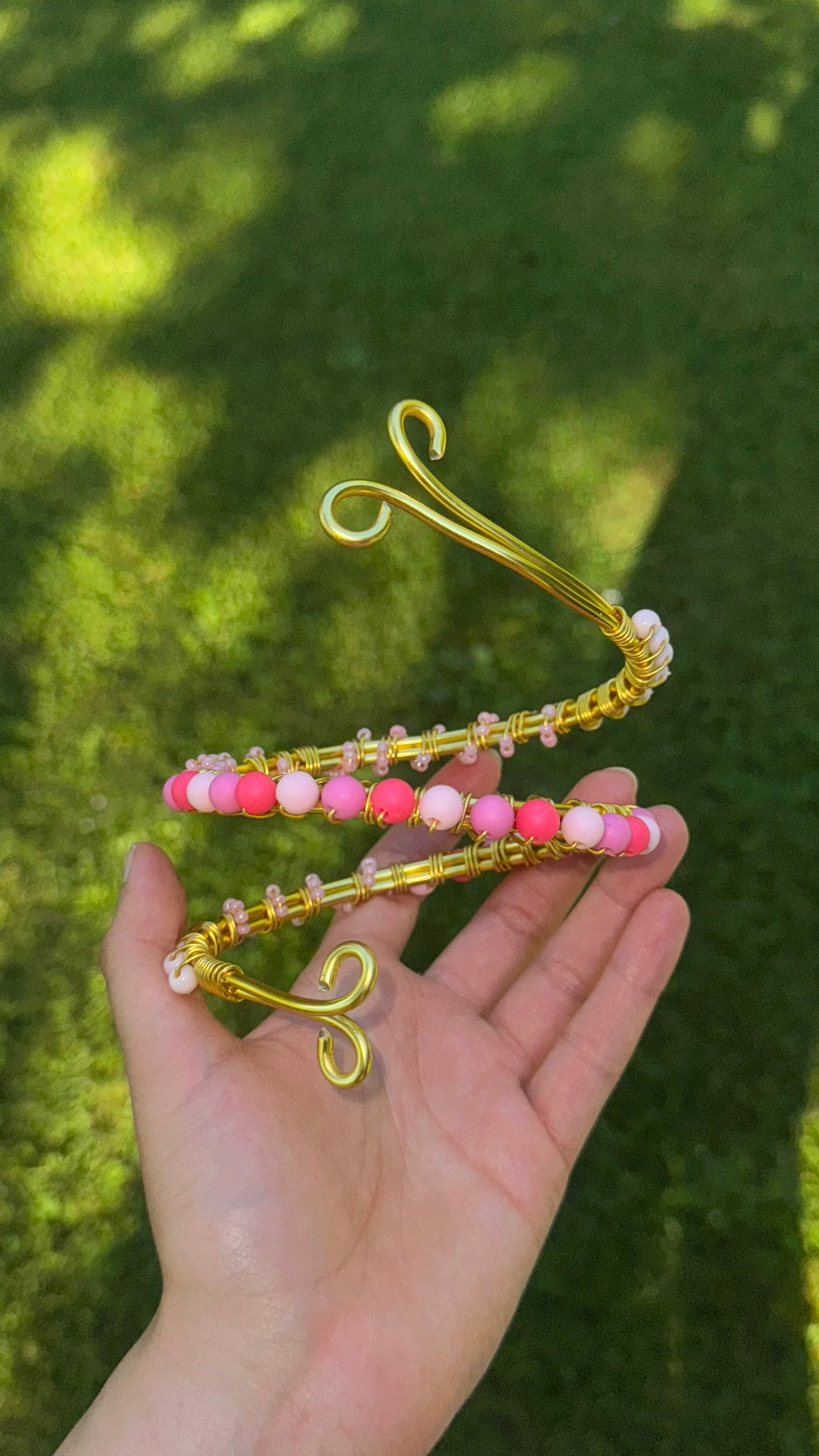 Arm Cuff „Pink Blossom“