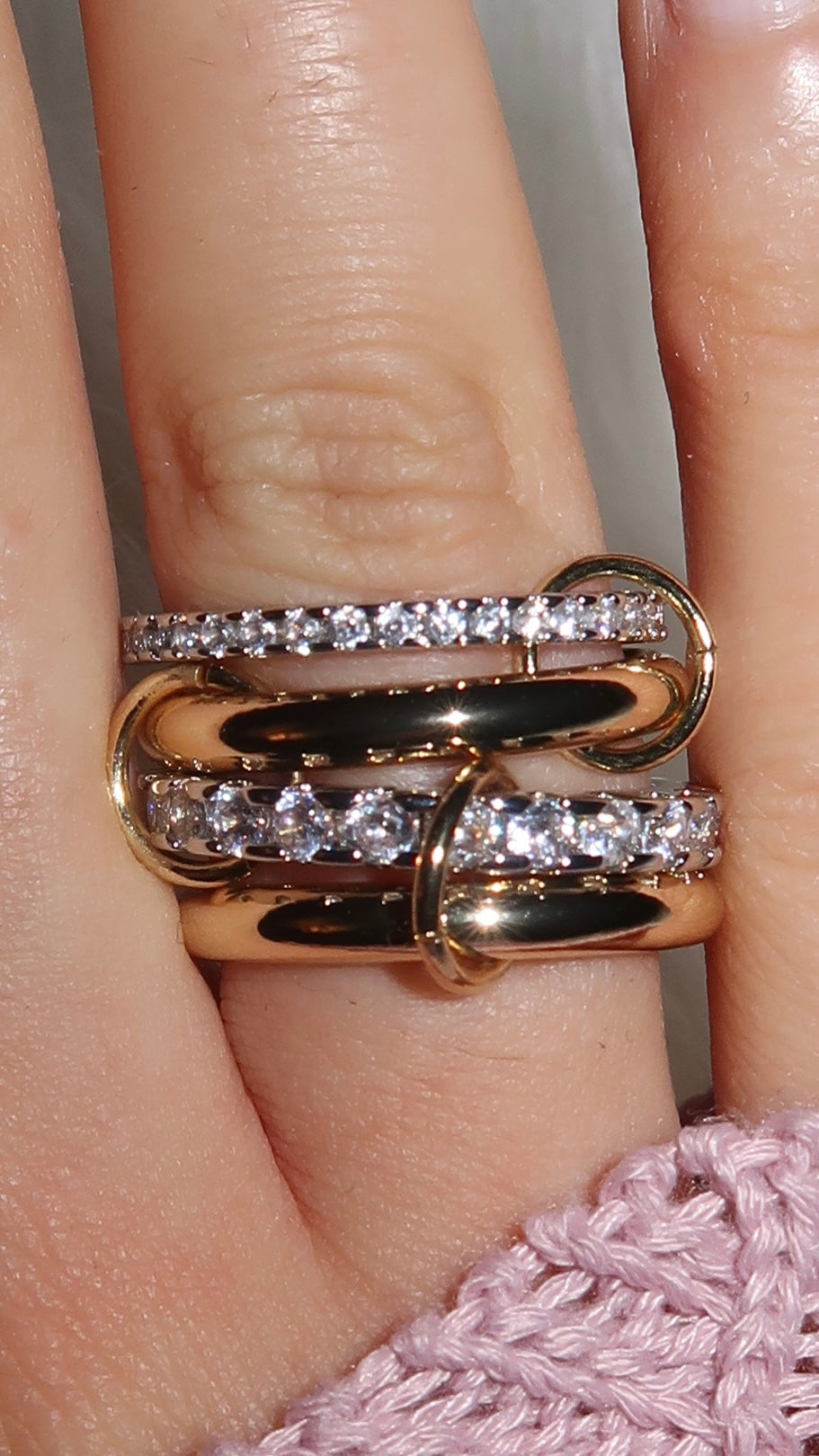 Funkelnder Mixed-Metals Ring