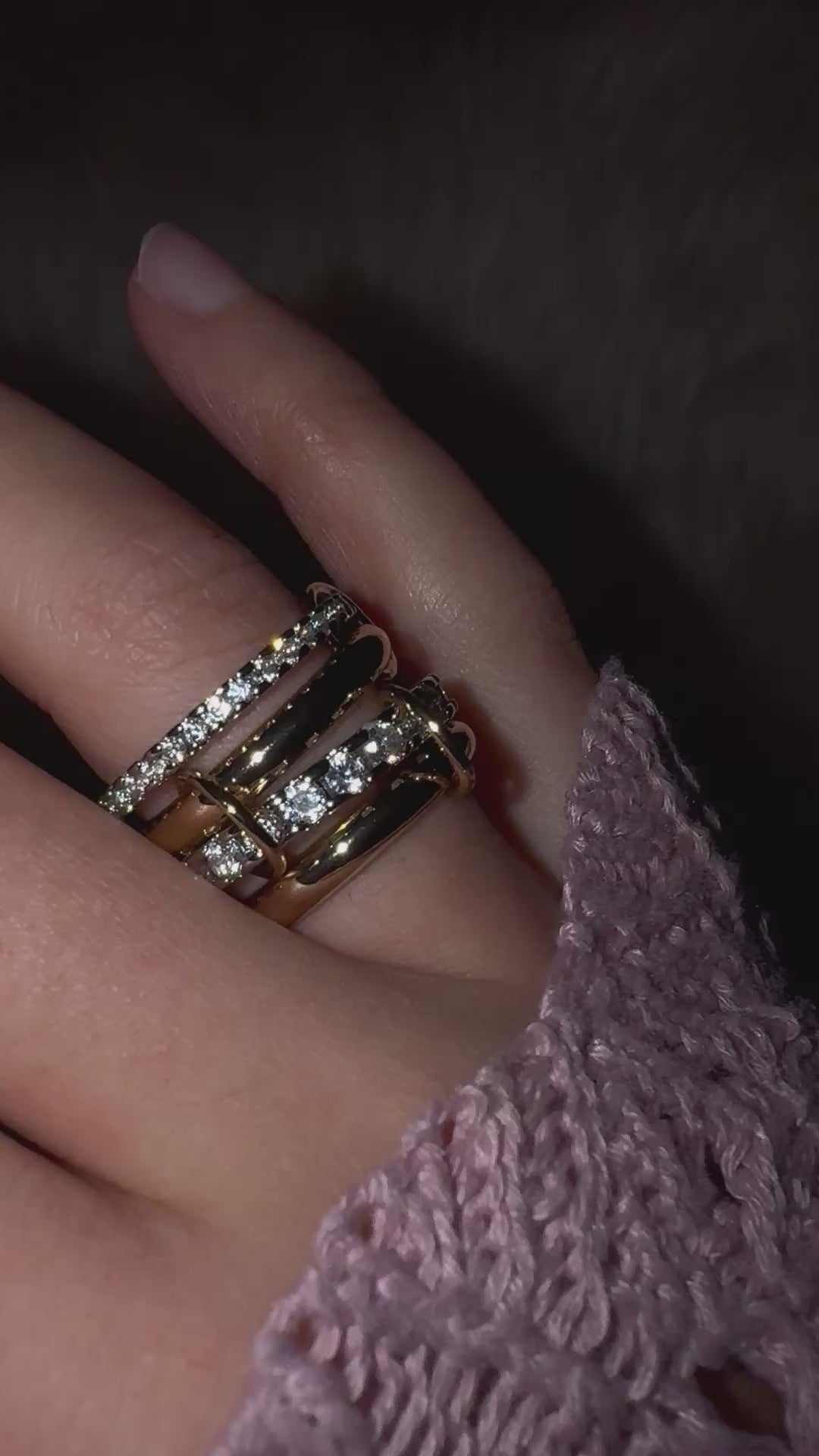 Funkelnder Mixed-Metals Ring